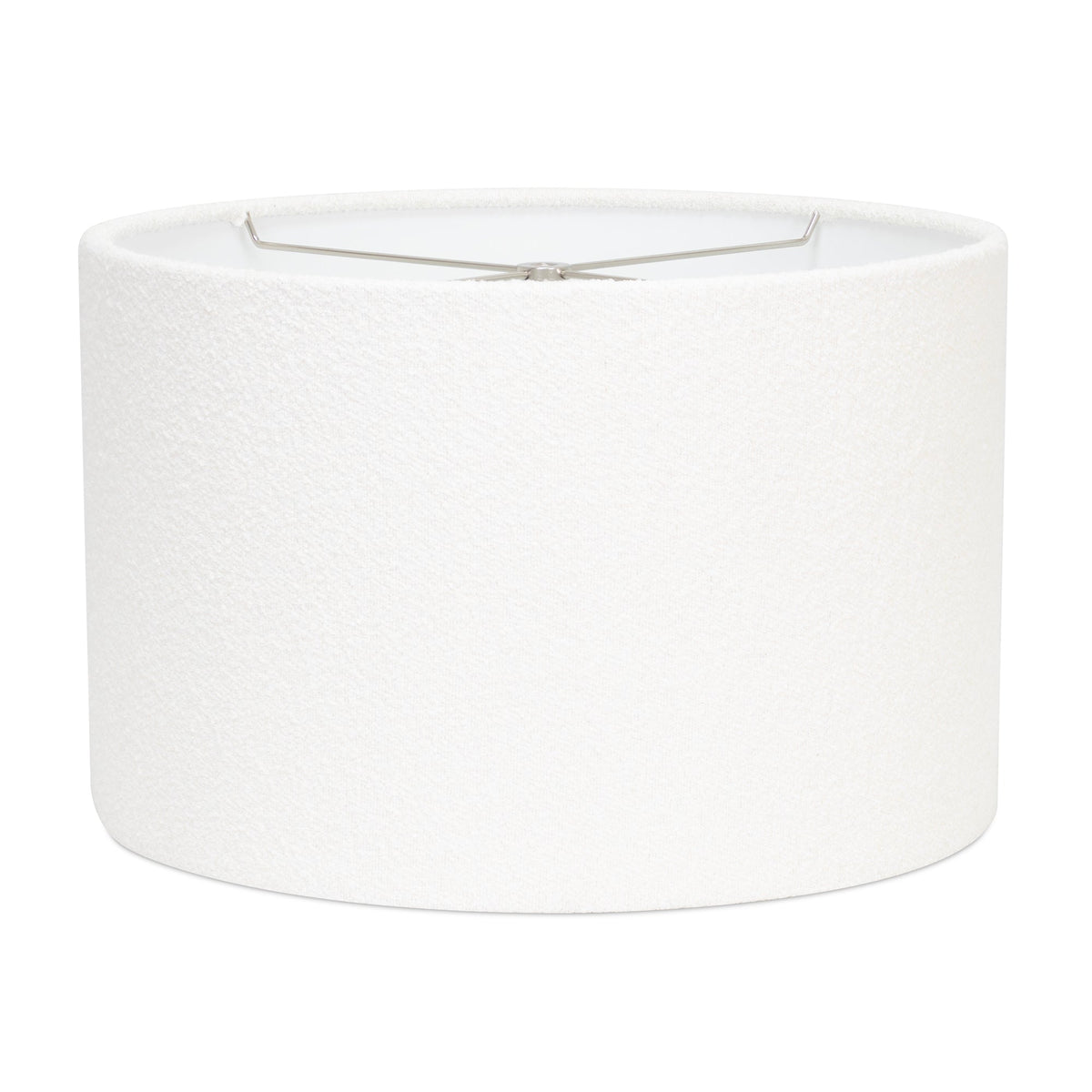16 x 16 x 10'H White Boucle Lamp Shade