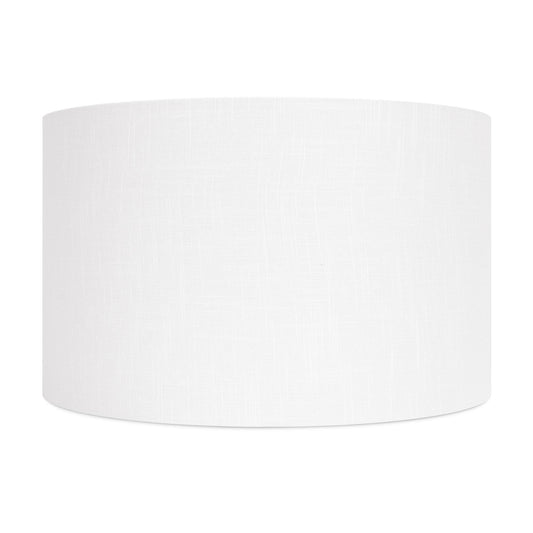 17x17x10.5'H White Casual Linen Shade w/ Soft Gold Lining