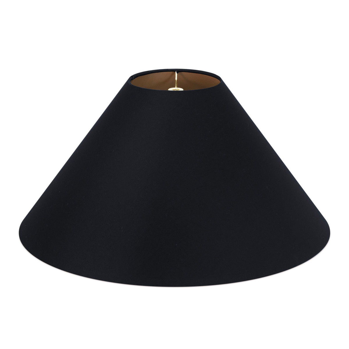 Coolie Shade in Schwarz Leinen mit Gold Lining