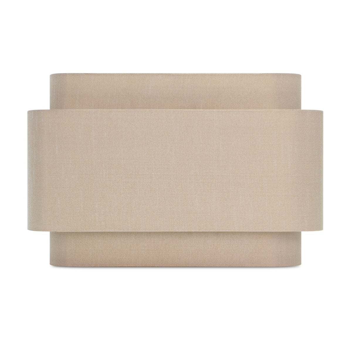 Triple Stack Tan Faux Silk Shade