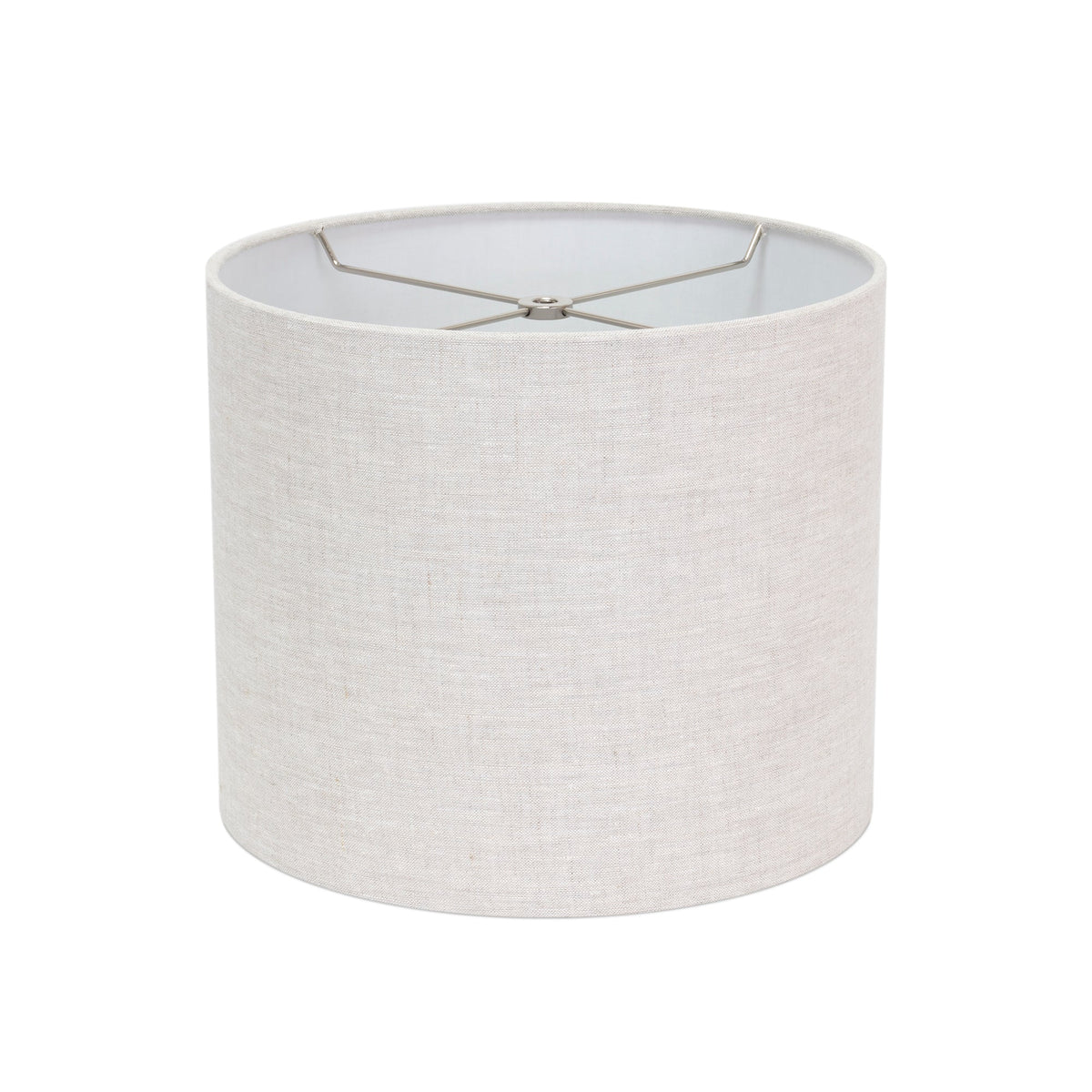 Round Gray Leinen Drum Shade 12' x 12' x 10''