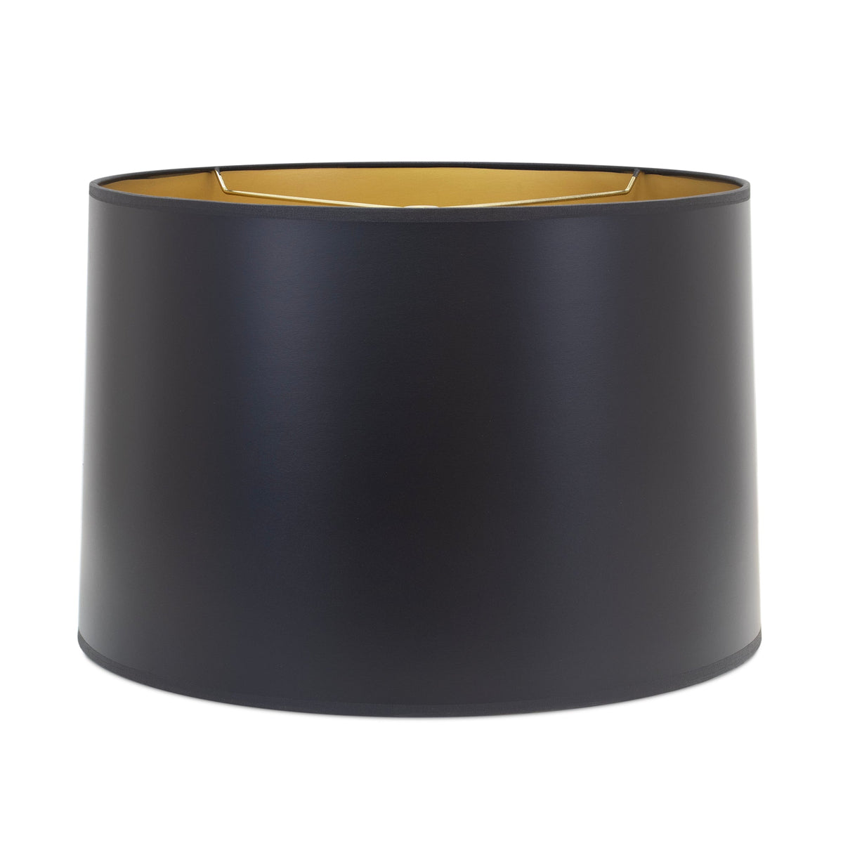 Matte Black Paper Shade mit Gold Lining