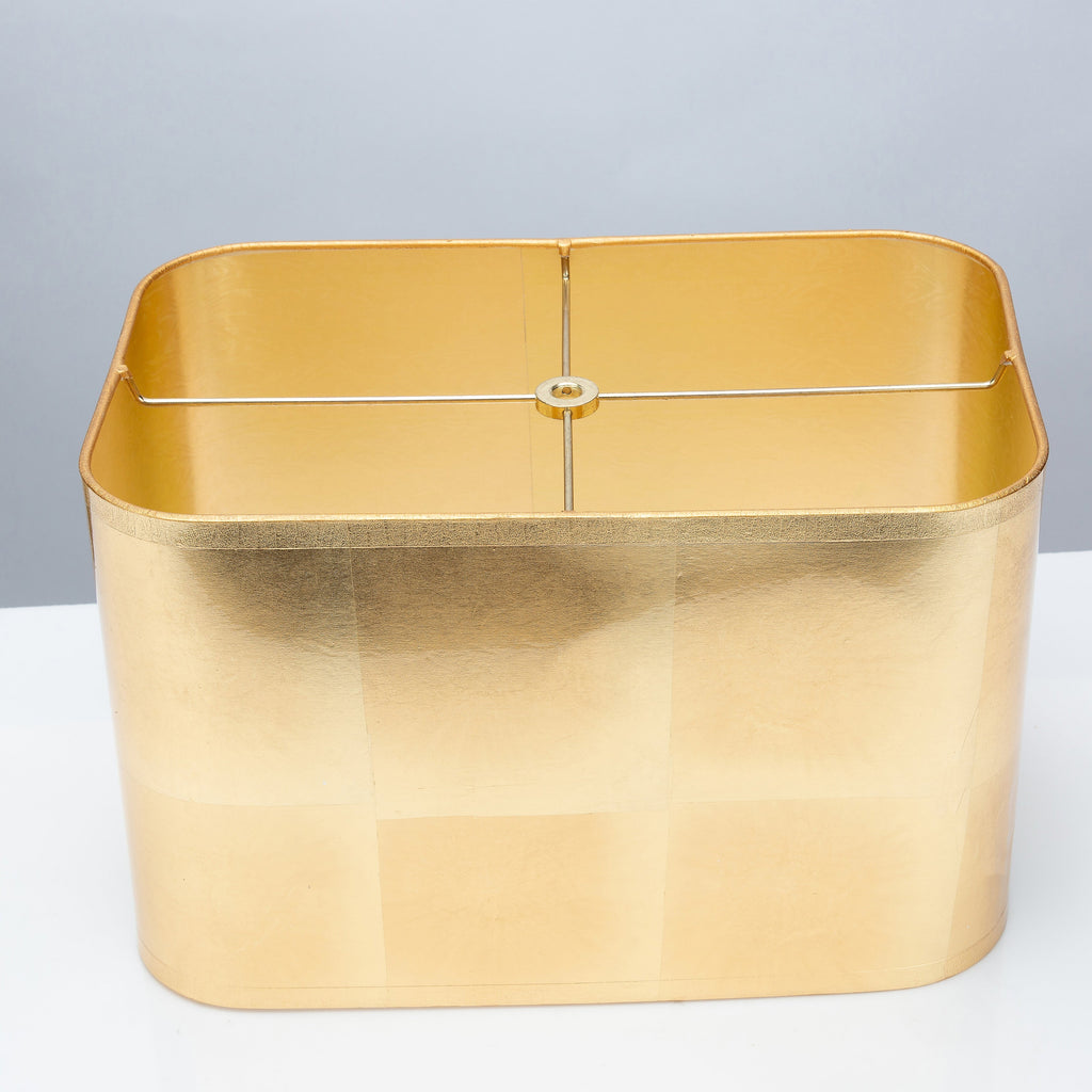 Rechteckige Goldfolie Lampenschatten 14/9 x 14/9 x 9'
