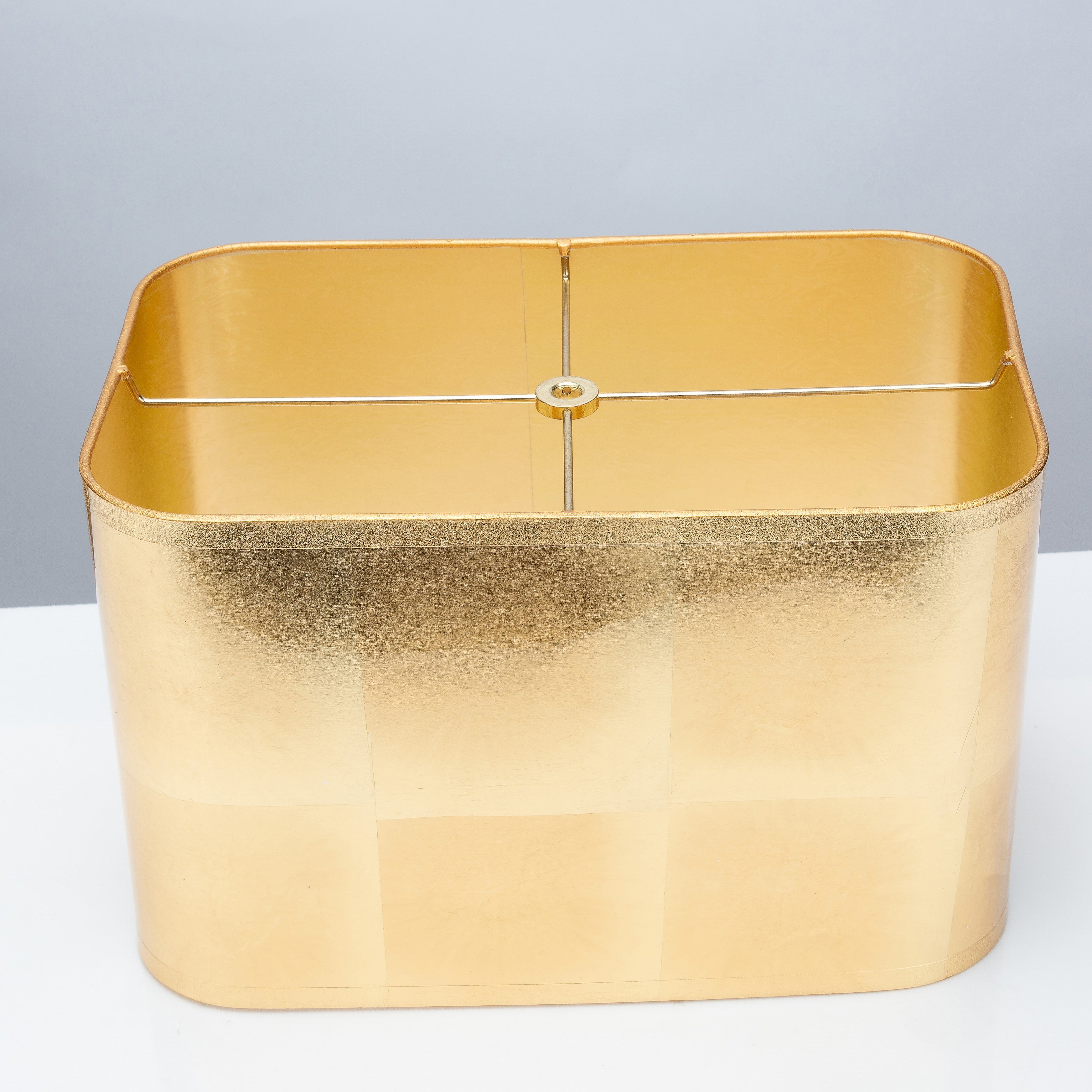 Rechteckige Goldfolie Lampenschatten 14/9 x 14/9 x 9'