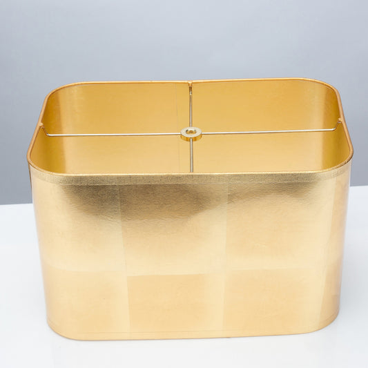 Rechteckige Goldfolie Lampenschatten 14/9 x 14/9 x 9'