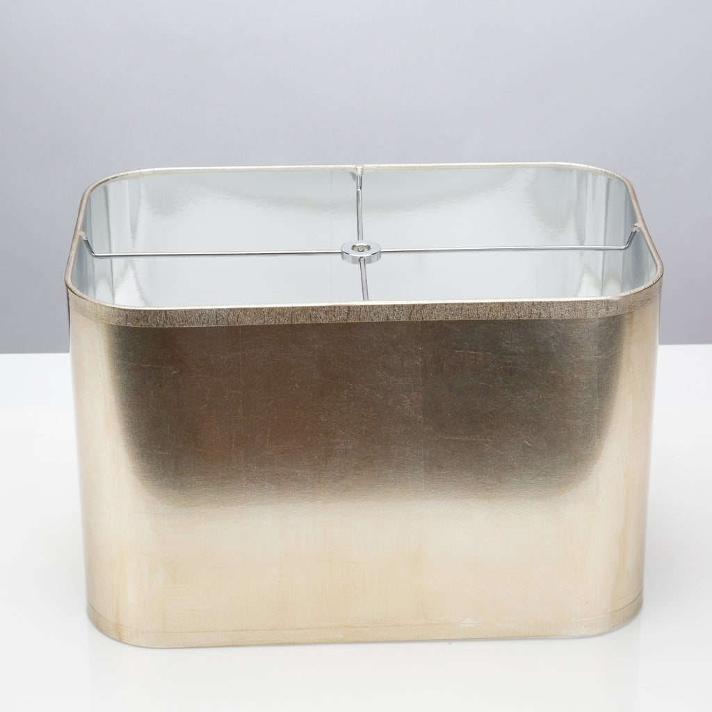 Rechteckige antike Silberfolie Lampe Shade 14/9 x 14/9 x 9'