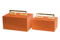 Avondale Boxes [Set of 2] Orange