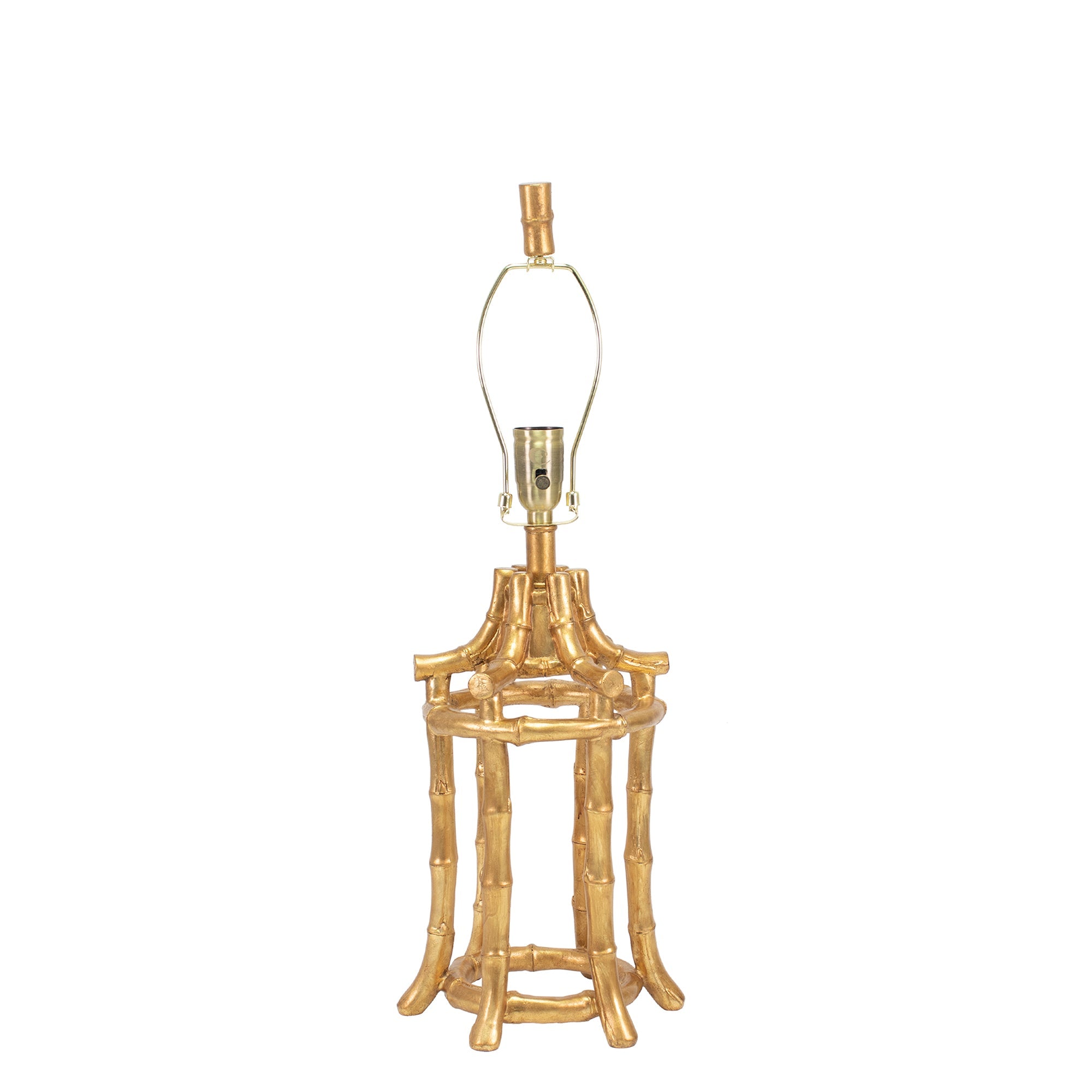 Bambus Tischlampenbasis, Gold