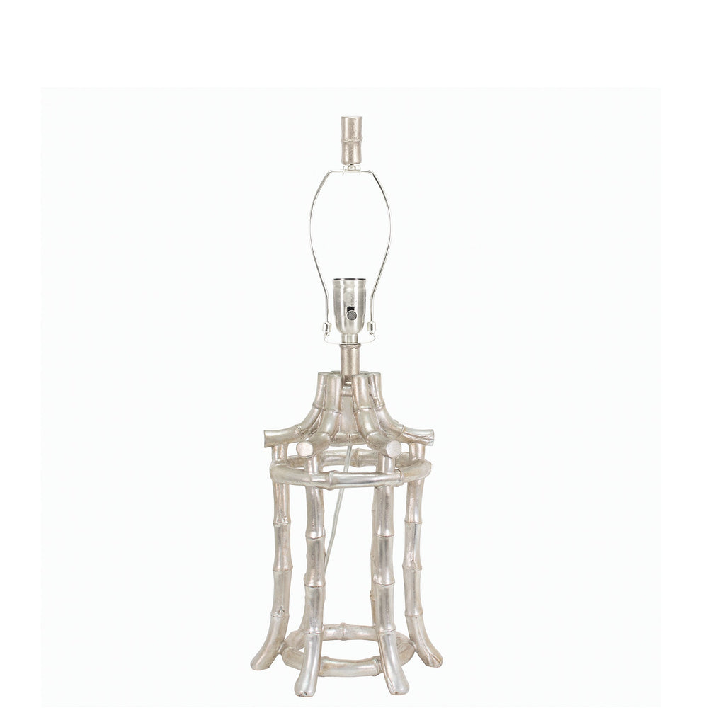 Bambustischlampe, Silber