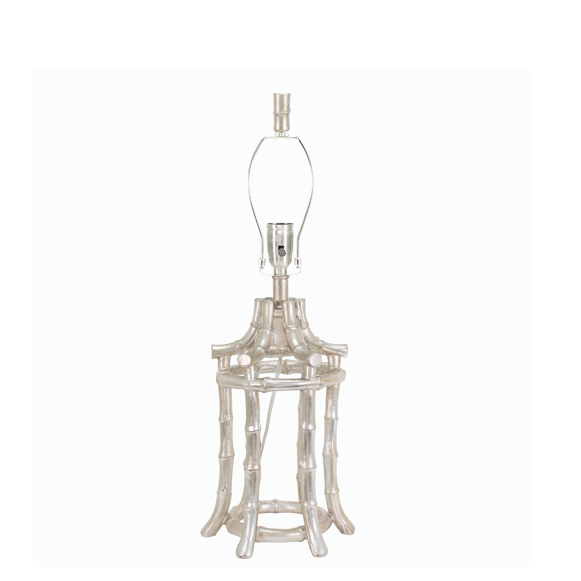 Bambustischlampe, Silber