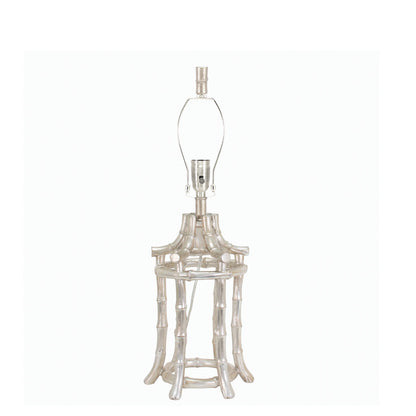 Bambustischlampe, Silber