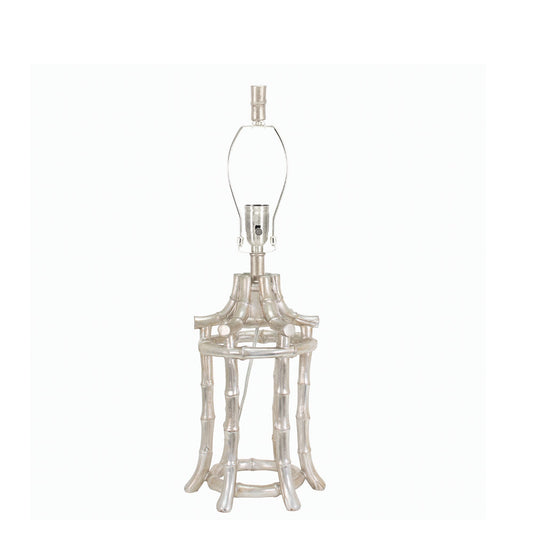 Bambustischlampe, Silber