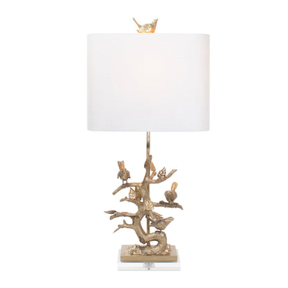 29'H Gilded Silver Bird auf Zweig