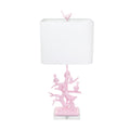29'H Vogel auf Abzweigtisch Lampe-Blushing Bride Pink