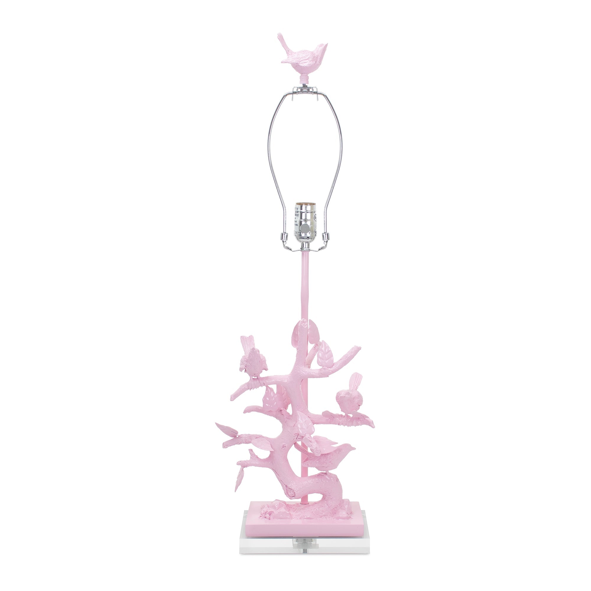 29'H Vogel auf Abzweigtisch Lampe-Blushing Bride Pink