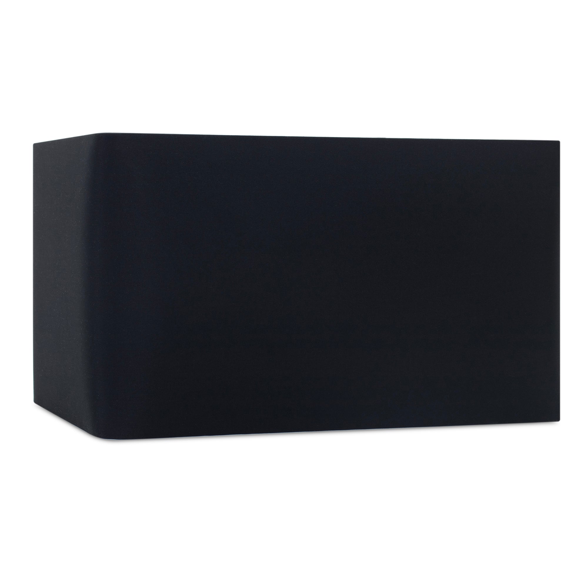 Schwarzer Rechteckschatten mit weißem Lining