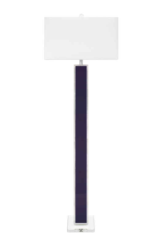 65' Blair Bodenlampe - Indigo und Silber