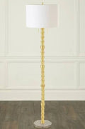 63'H Messingbambusbodenlampe