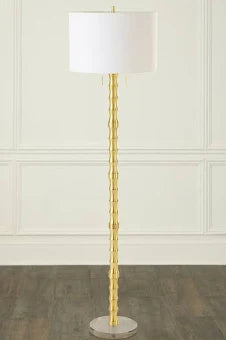 63'H Messingbambusbodenlampe