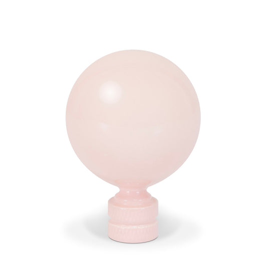 2' Glossy Lacquer Resin Finial - Seashell Pink