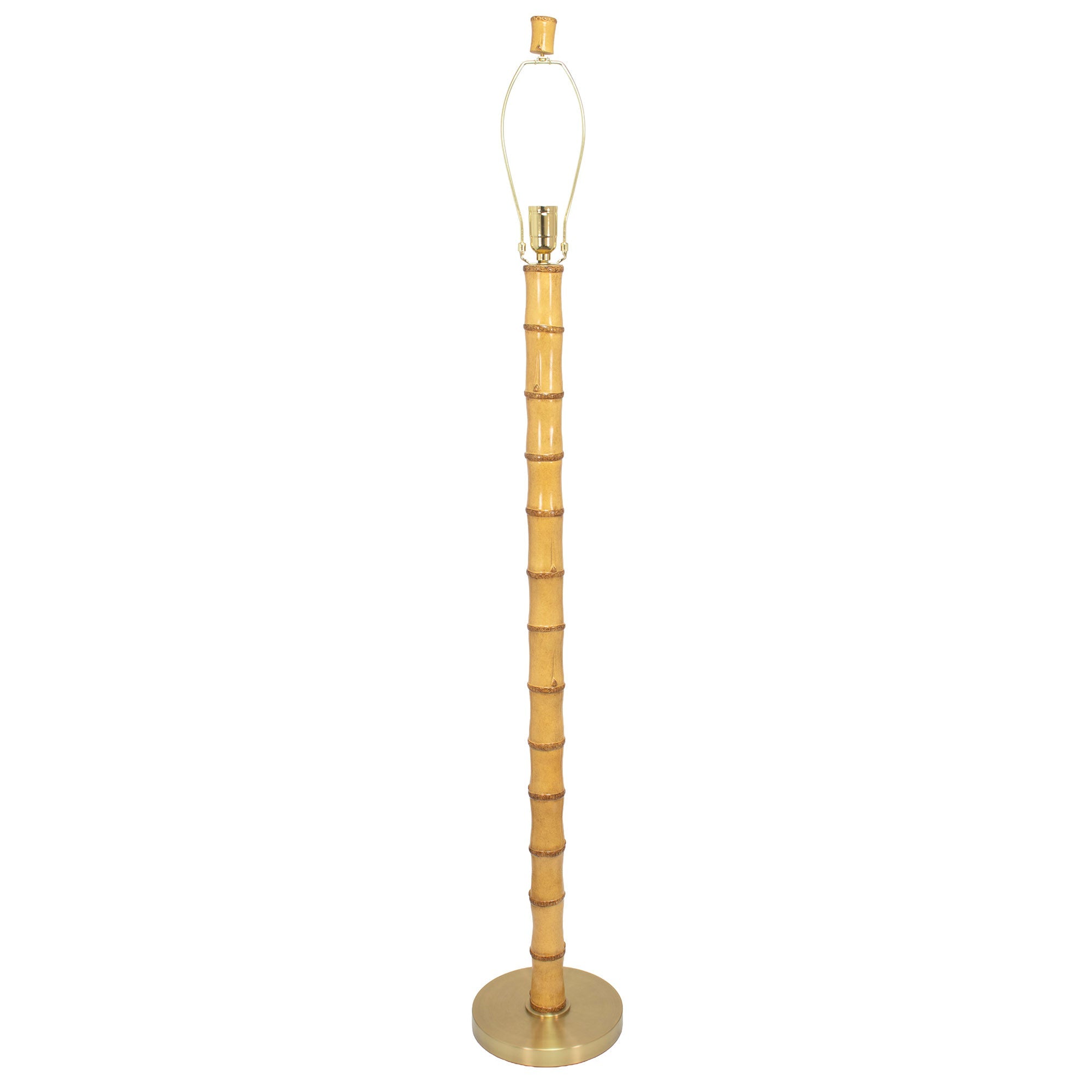 62' Bambusbodenlampe - Naturholz (Base, Harfe, Endgültig)