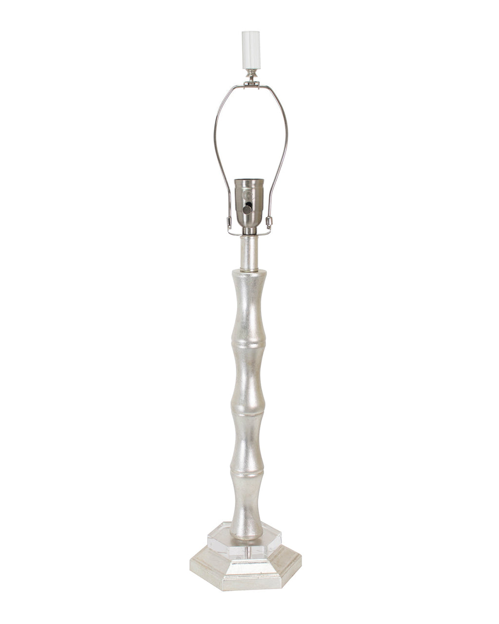 Silber Moso Tischlampe mit Casual Linen Shade