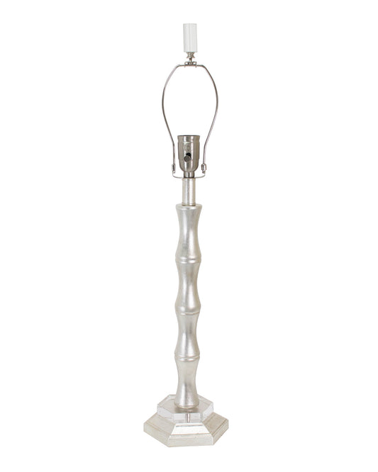 Silber Moso Tischlampe mit Casual Linen Shade