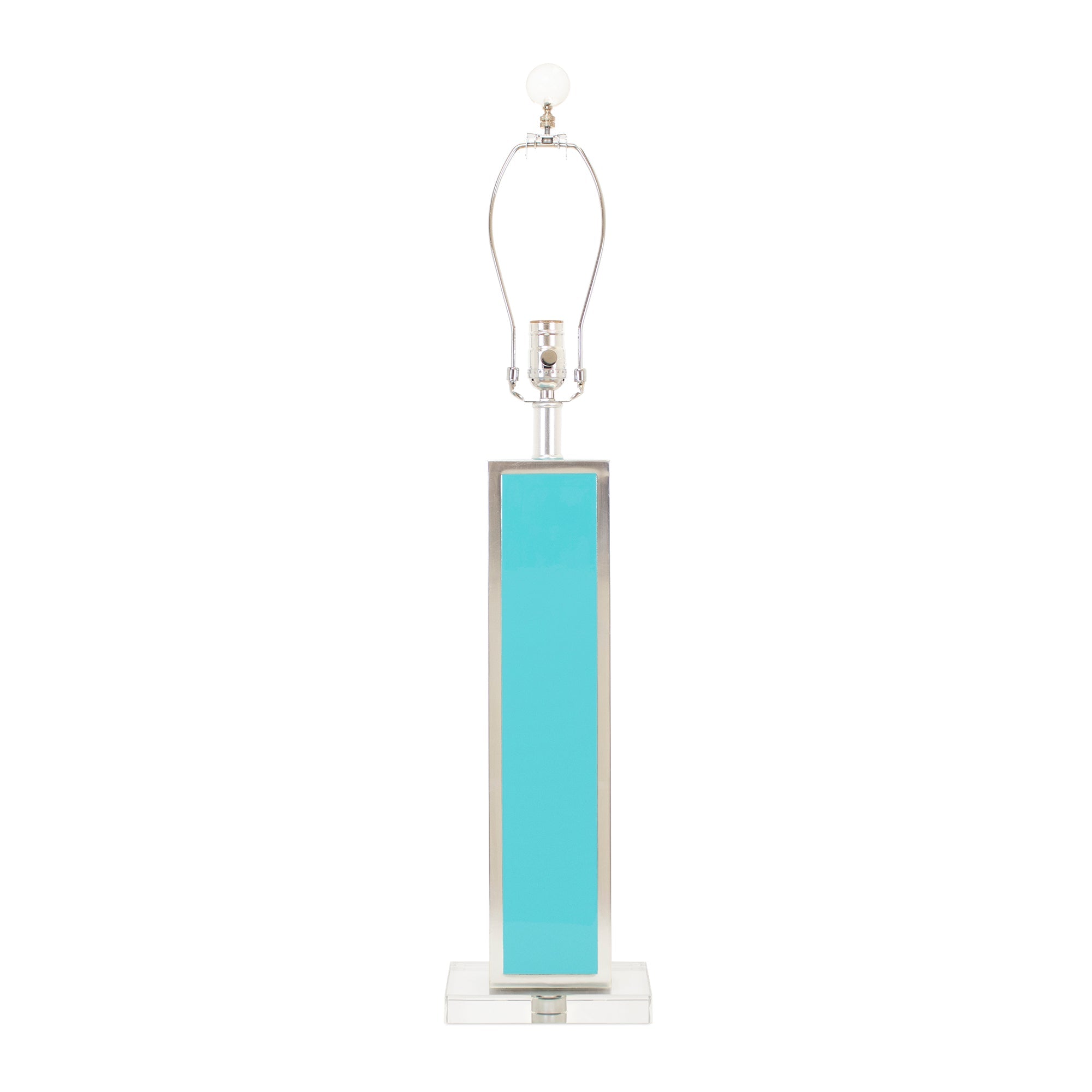 31.5'H Blair Tischlampenbasis - Calypso Blue/Silver (Basis, Harfe, Finial)