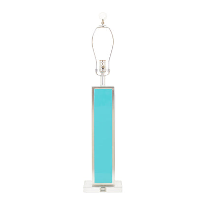 31.5'H Blair Tischlampenbasis - Calypso Blue/Silver (Basis, Harfe, Finial)