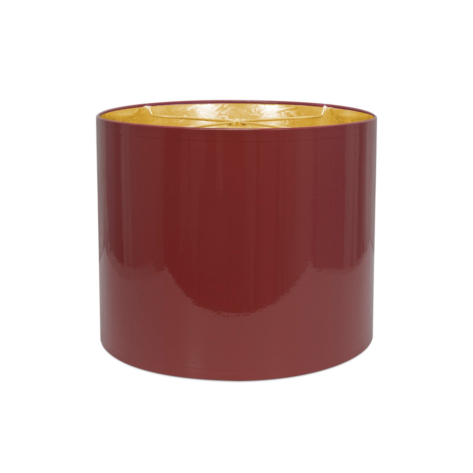 12'x10' Glossy Lacquer Shade - Klassischer Burundy mit Gold Lining