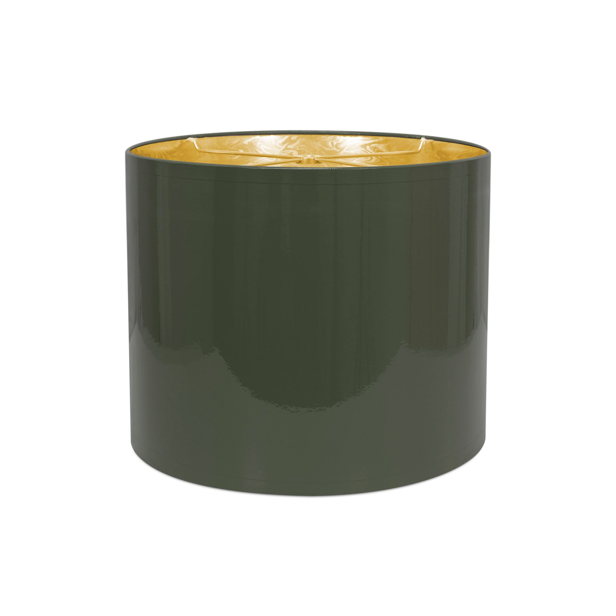 12'x10' Glossy Lacquer Shade - Dark Green w/Gold Lining