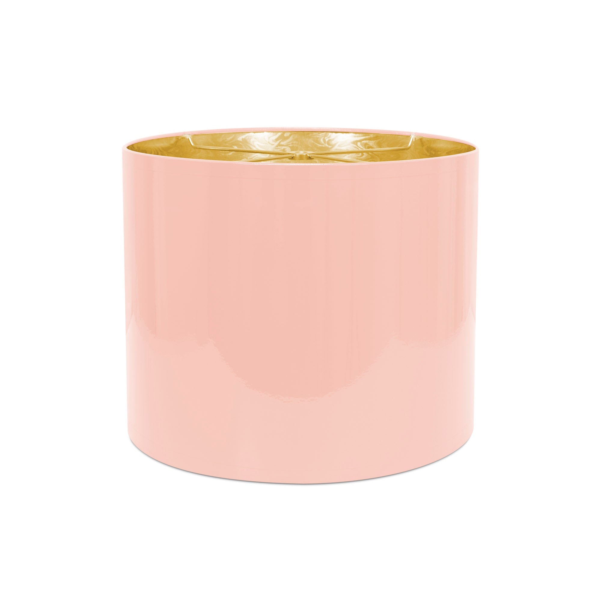 12'x10' Glossy Lacquer Shade - Seashell Pink mit Gold Lining