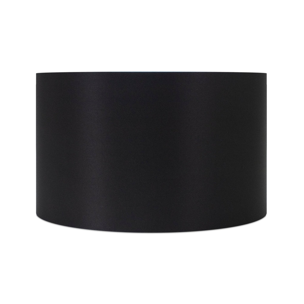 Round Black Leinen Drum Shade 15' x 15' x 10''