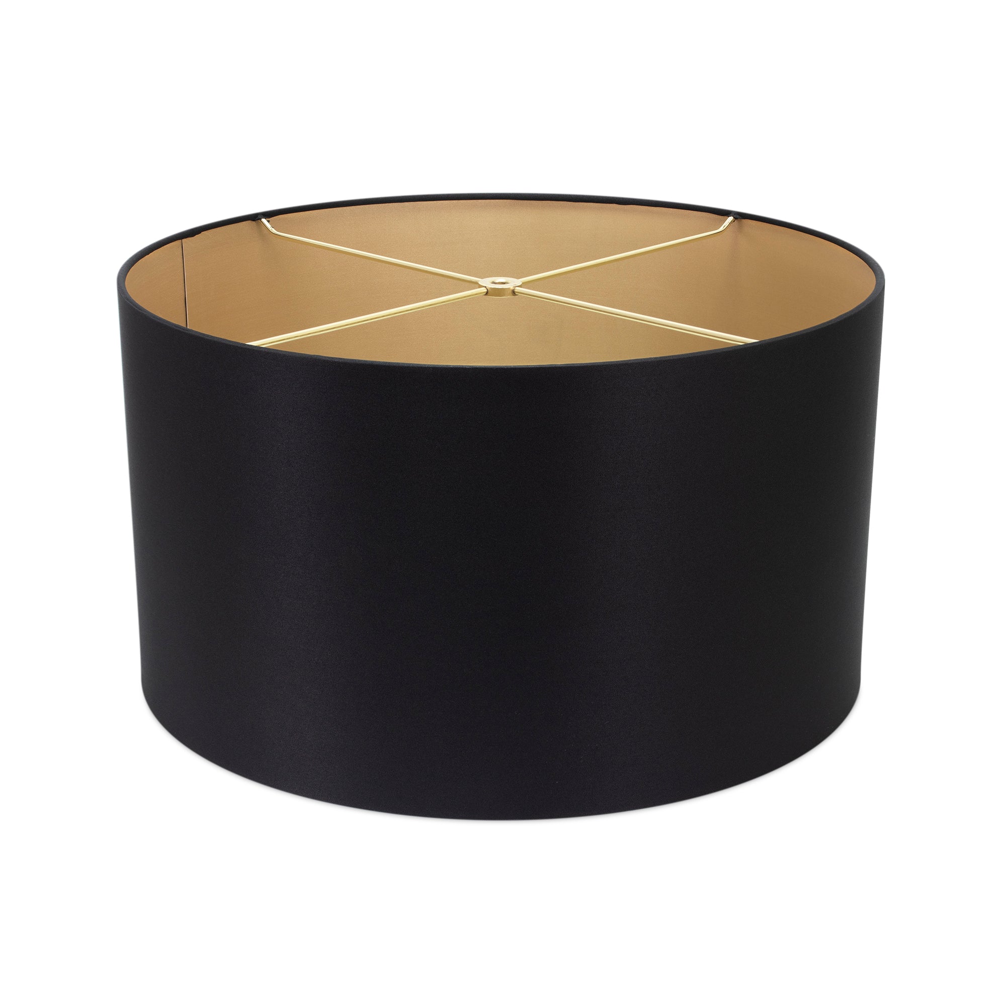 Round Black Leinen Drum Shade 15' x 15' x 10''