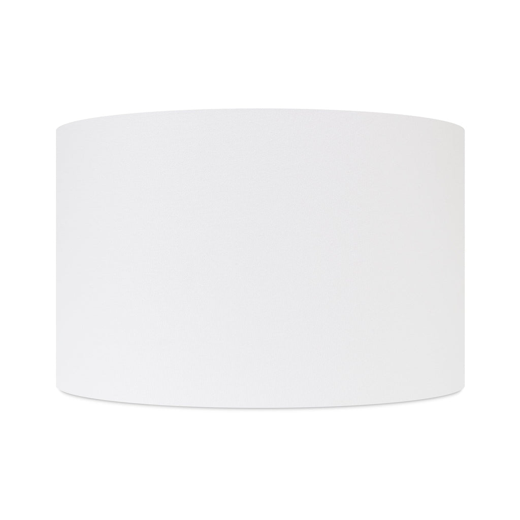 16x16x10'H White Crisp Linen Drum Shade