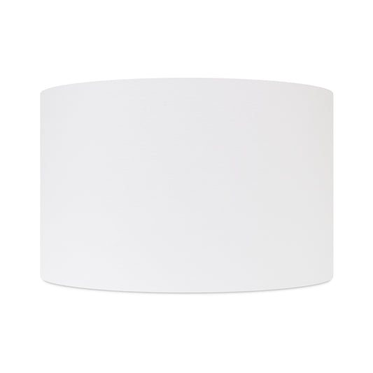 16x16x10'H White Crisp Linen Drum Shade