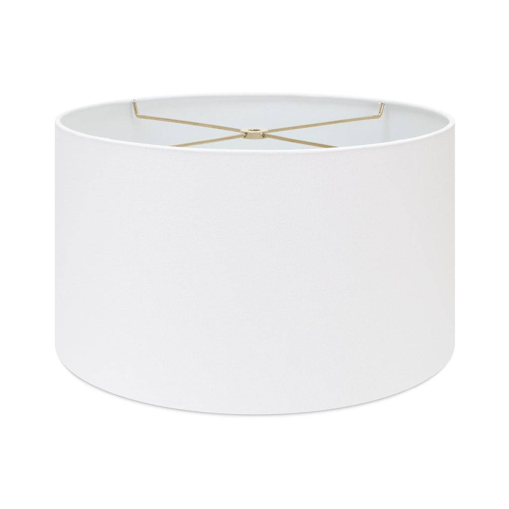 16x16x10'H White Crisp Linen Drum Shade