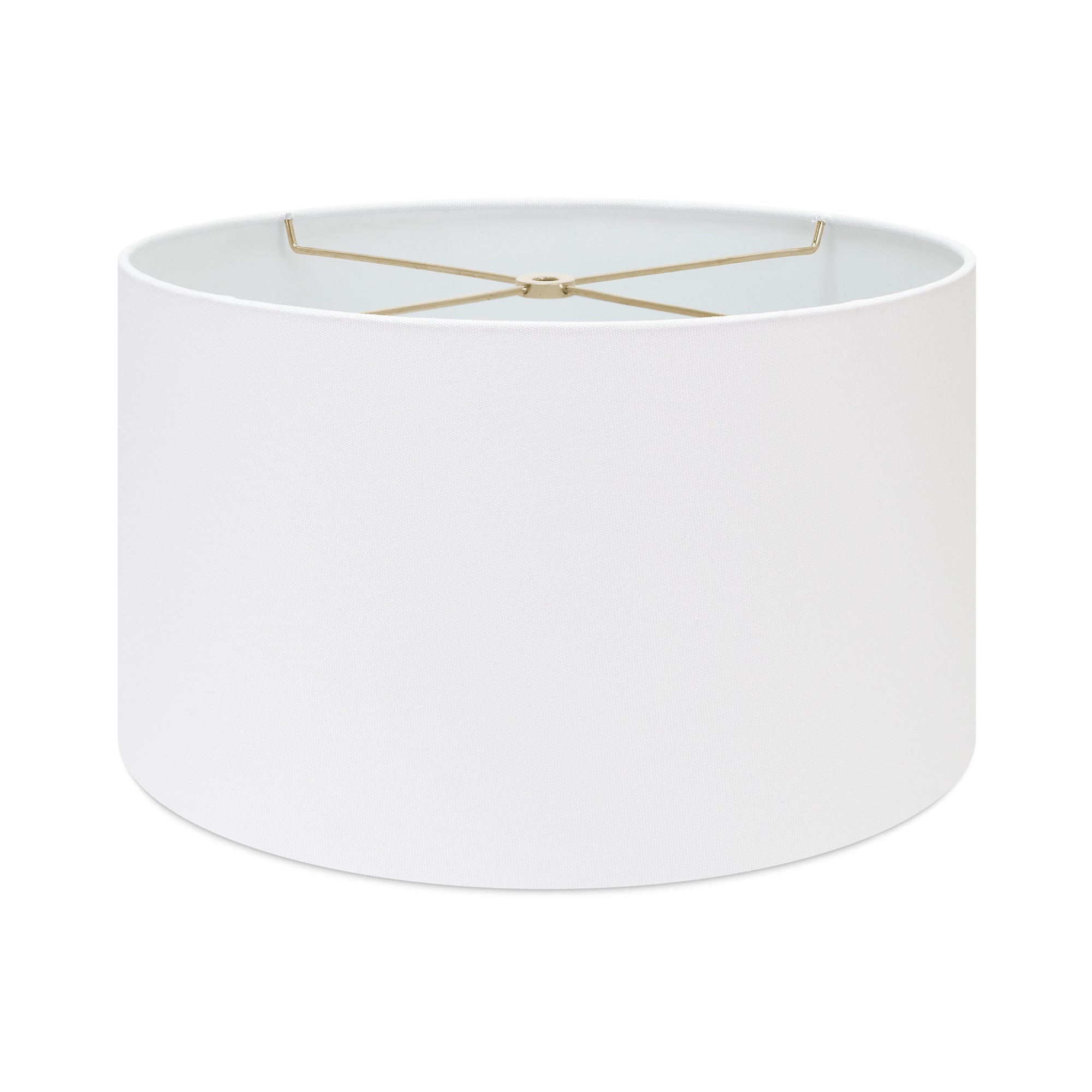 16x16x10'H White Crisp Linen Drum Shade