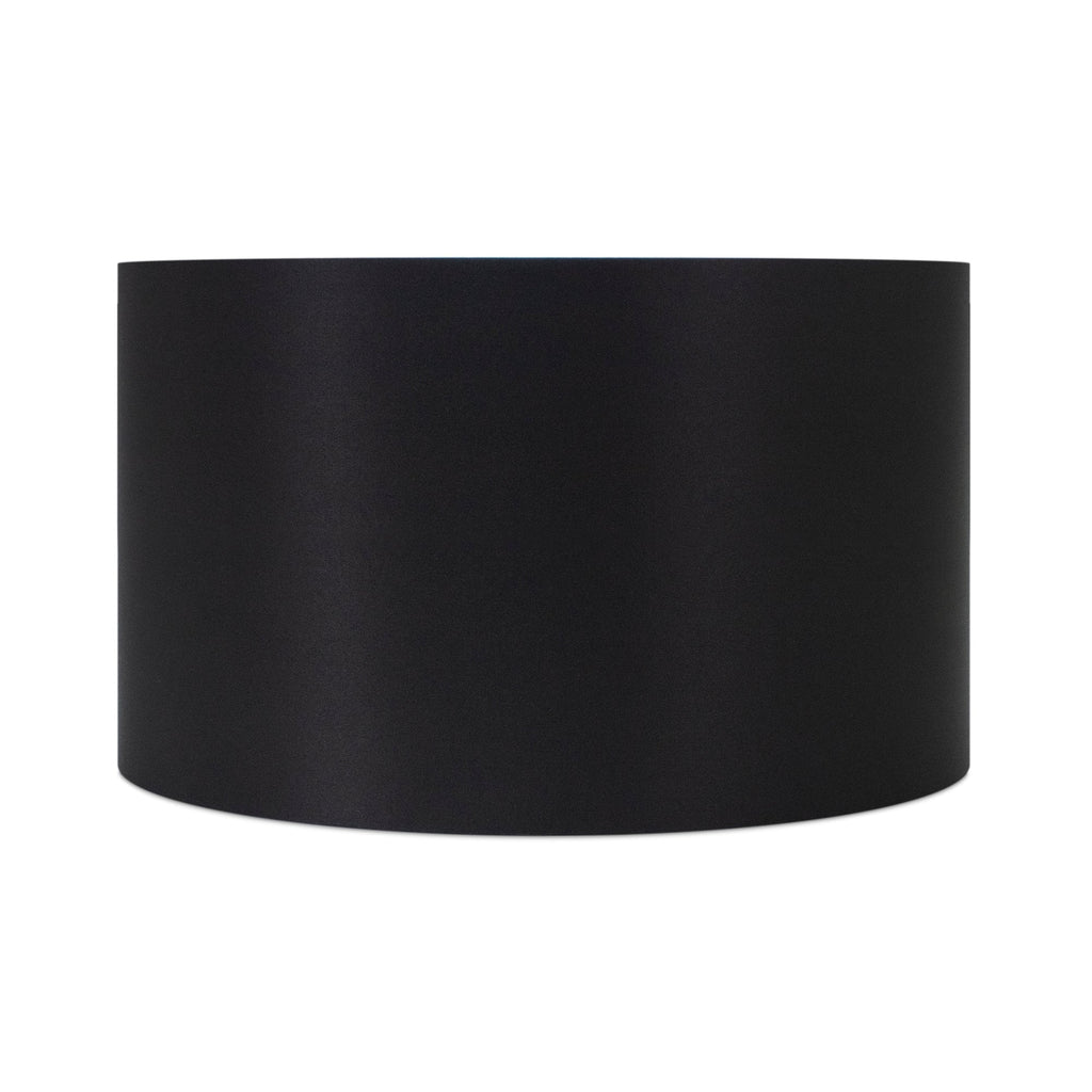 Round Black Leinen Drum Shade 16' x 16' x 10''