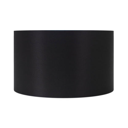 Round Black Leinen Drum Shade 16' x 16' x 10''