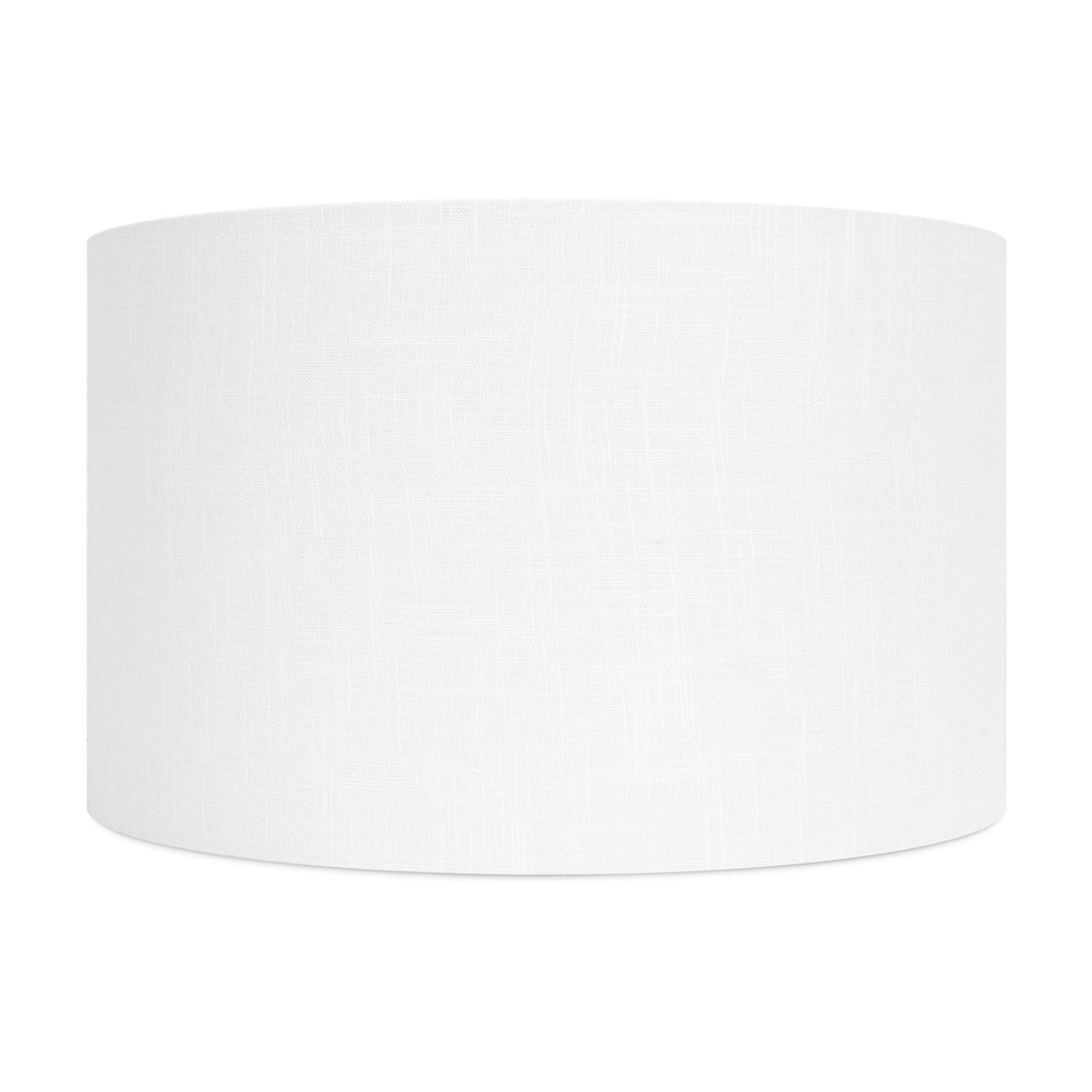 17x17x10.5'H White Casual Linen Shade w/ Soft Gold Lining