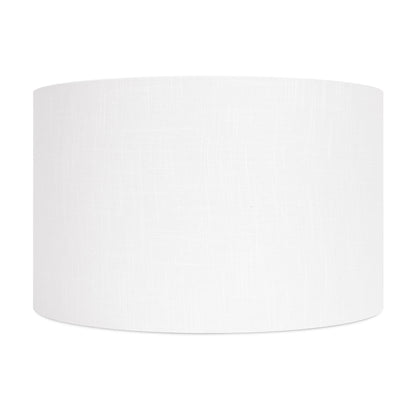 17x17x10.5'H White Casual Linen Shade w/ Soft Gold Lining