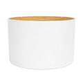 17x17x10.5'H White Casual Linen Shade w/ Soft Gold Lining