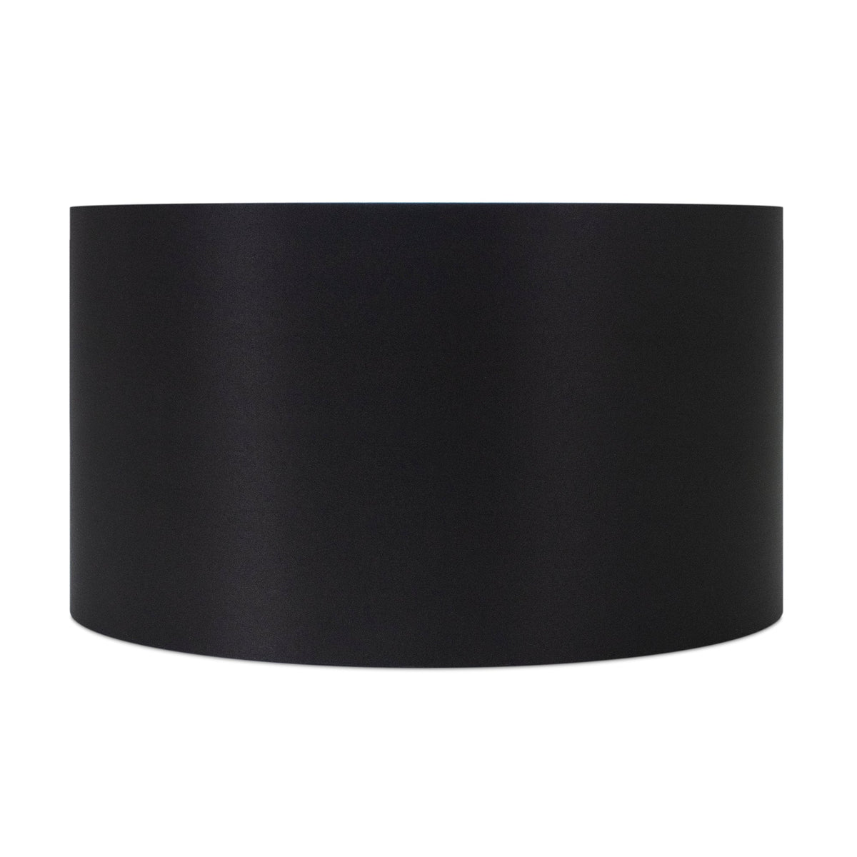 Round Black Leinen Drum Shade 17' x 17' x 11''