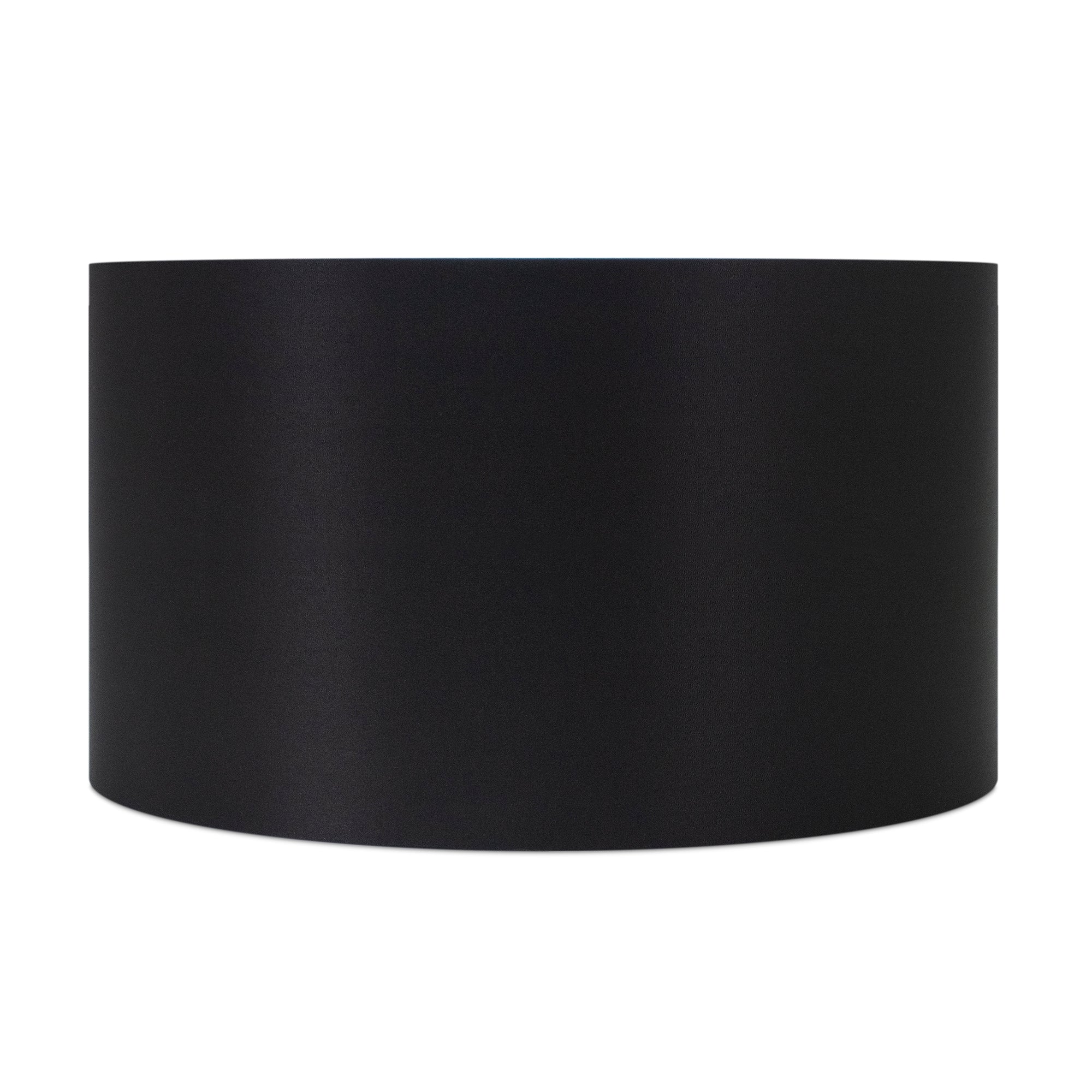 Round Black Leinen Drum Shade 17' x 17' x 11''