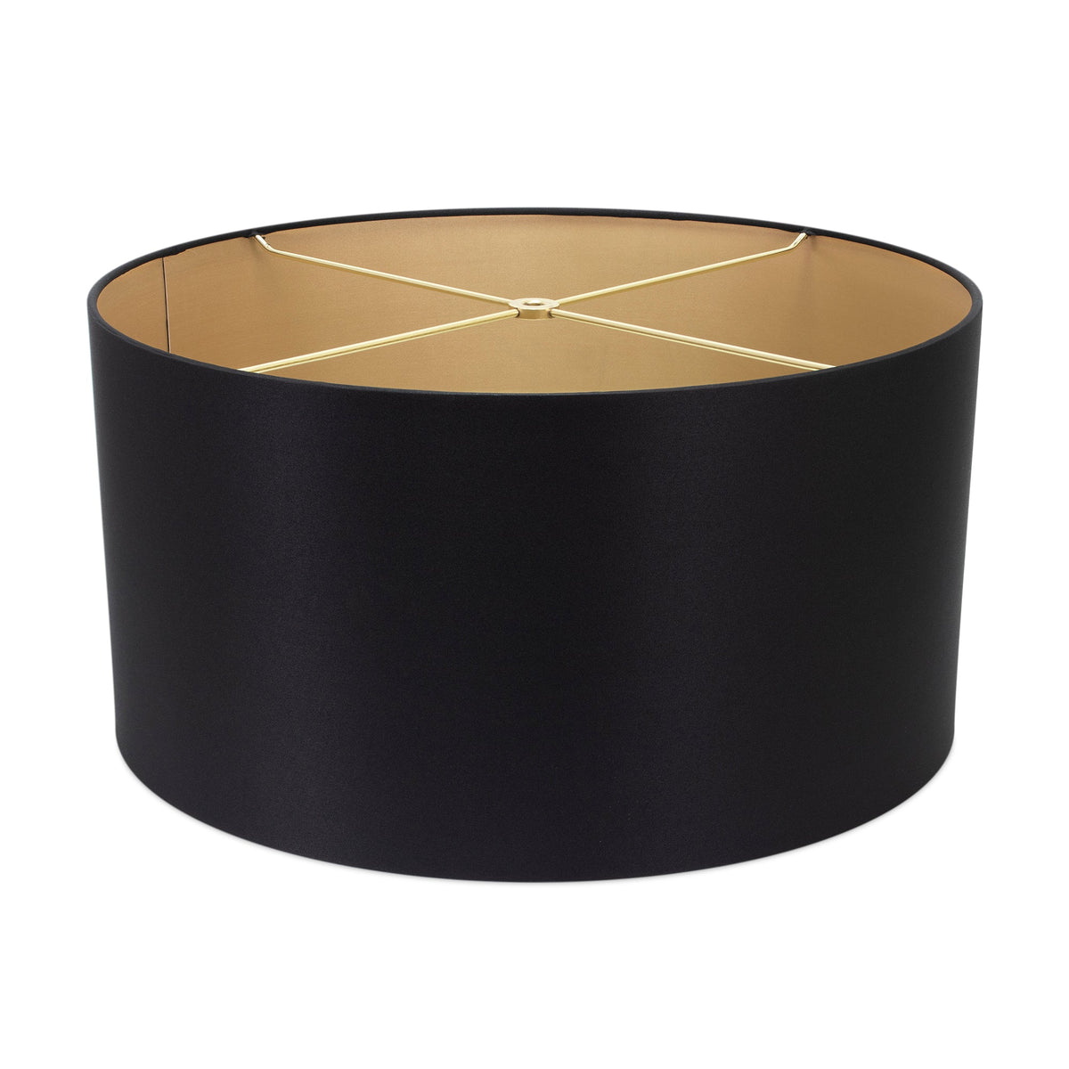 Round Black Leinen Drum Shade 17' x 17' x 11''