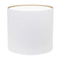 Runder weißer Wäscher-Drum Shade mit Gold Lining 18' x 18' x 16'