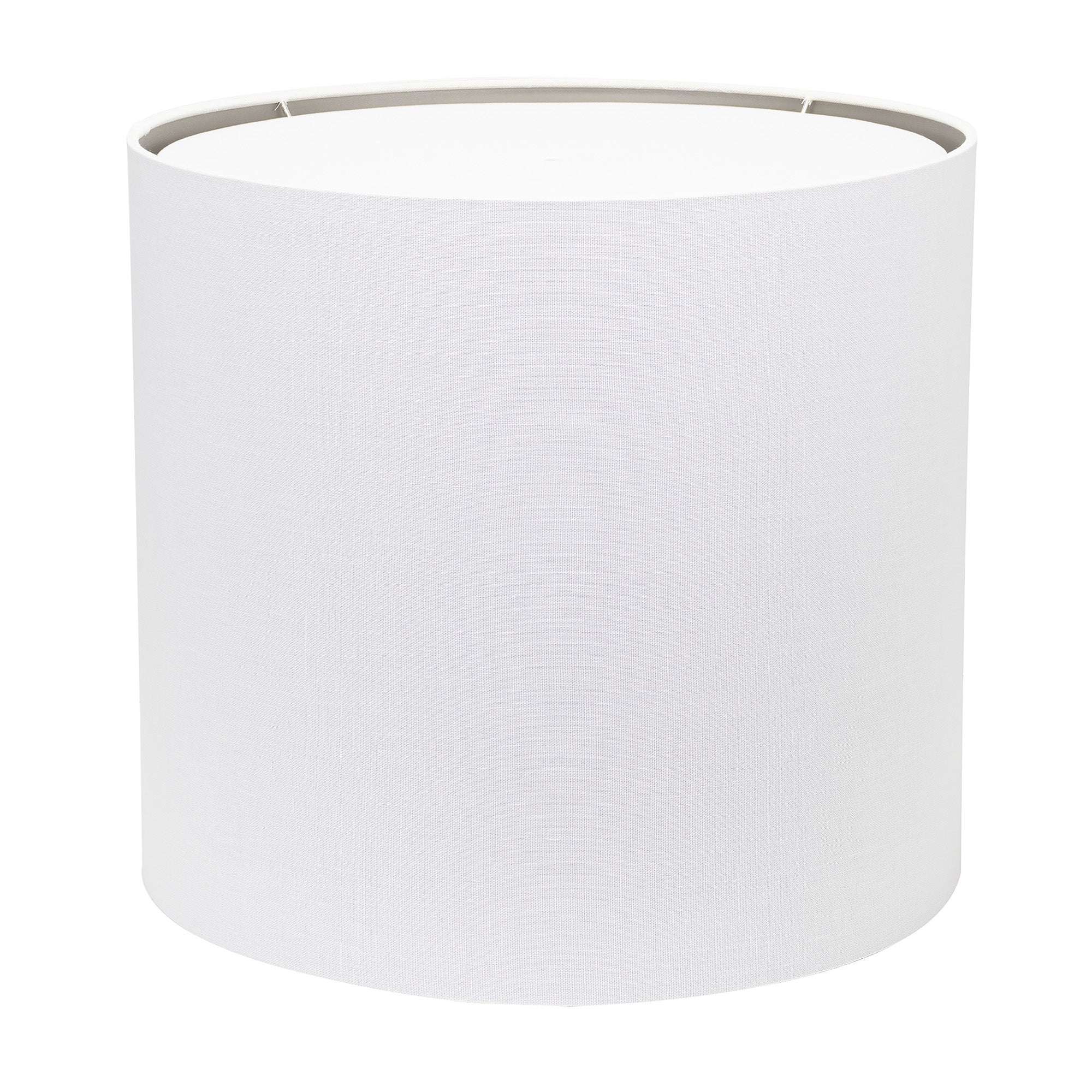 Runder weißer Wäscher-Drum-Shade mit Silber-Lining 18' x 18' x 16'