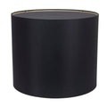 Round Black Leinen Drum Shade 19' x 19' x 16''