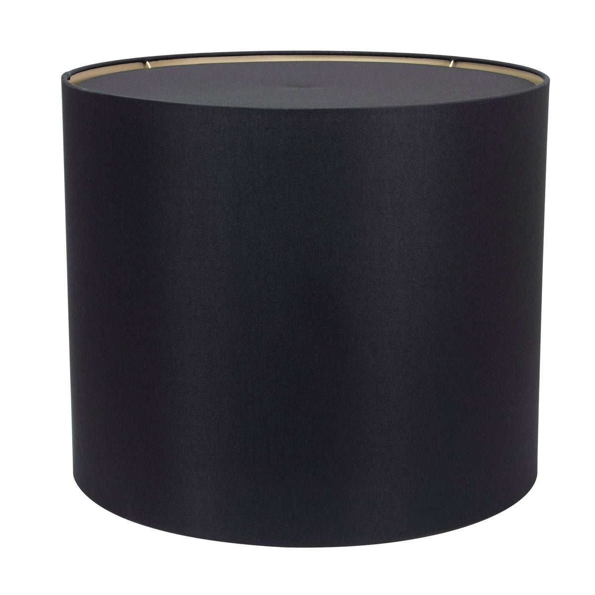 Round Black Leinen Drum Shade 19' x 19' x 16''